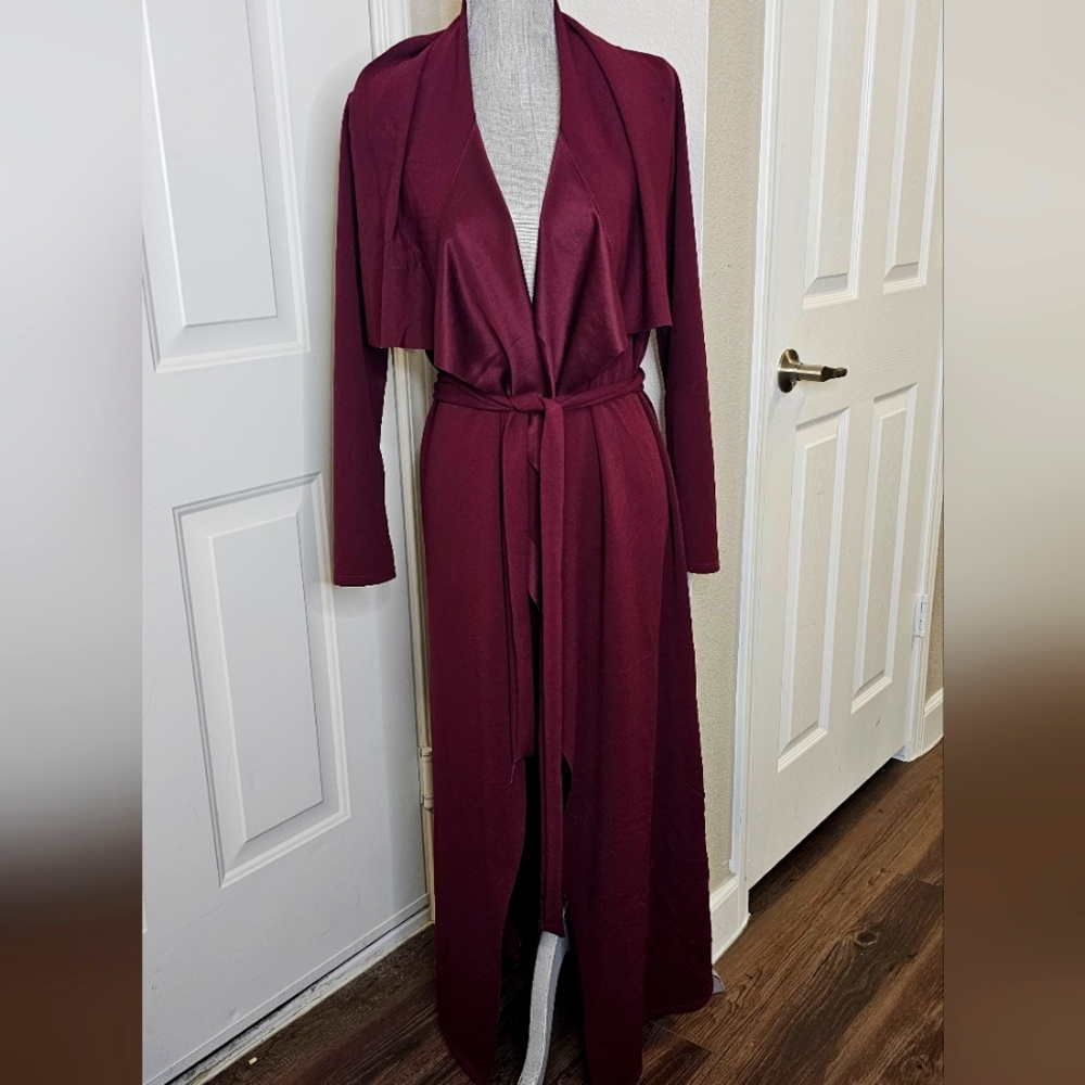 Maroon Trench Coat